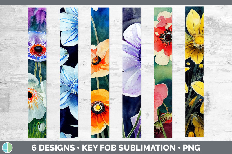 anemones-key-fob-wristlet-sublimation