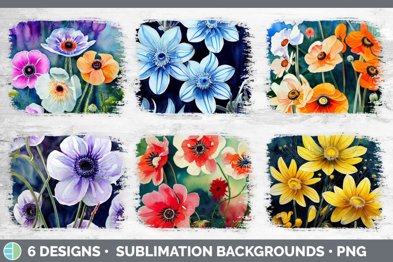 anemones-distressed-sublimation-background-panel