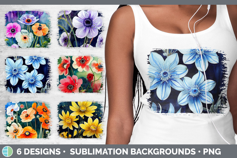 anemones-distressed-sublimation-background-panel