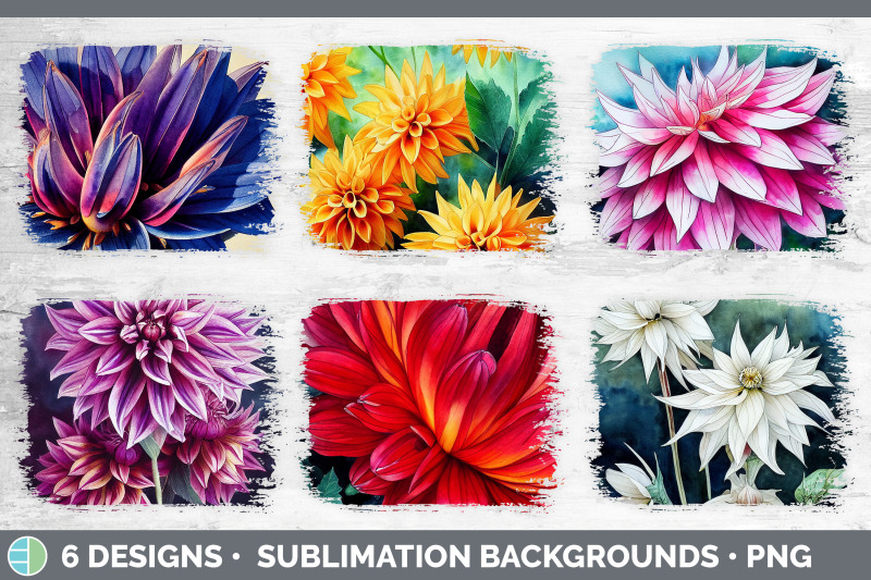 dahlias-distressed-sublimation-background-panel