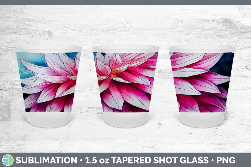 dahlias-shot-glass-sublimation-shot-glass-1-5oz-tapered