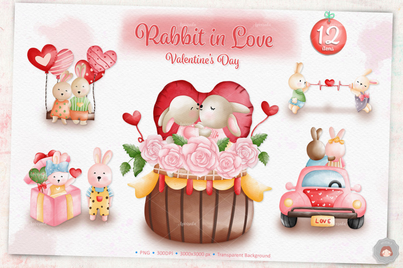 watercolor-rabbit-in-love-valentine-day-easter-bunny