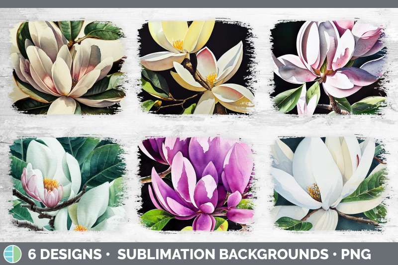 magnolias-distressed-sublimation-background-panel