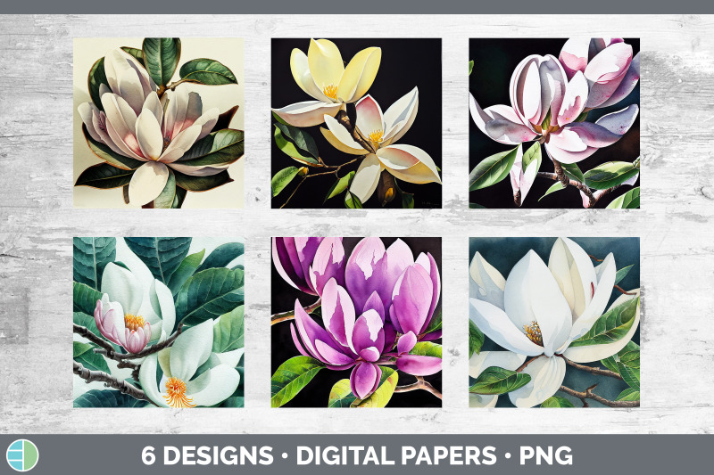 magnolias-backgrounds-digital-scrapbook-papers