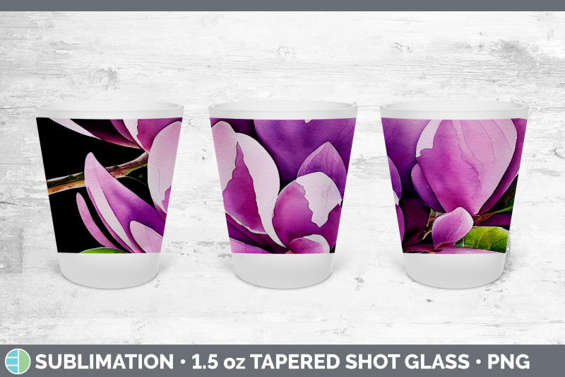 magnolias-shot-glass-sublimation-shot-glass-1-5oz-tapered