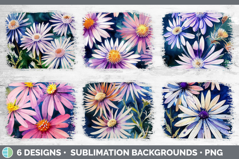 asters-distressed-sublimation-background-panel