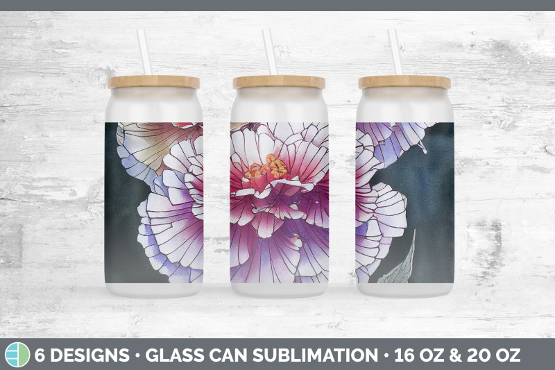 carnations-glass-can-sublimation-beer-mason-jar