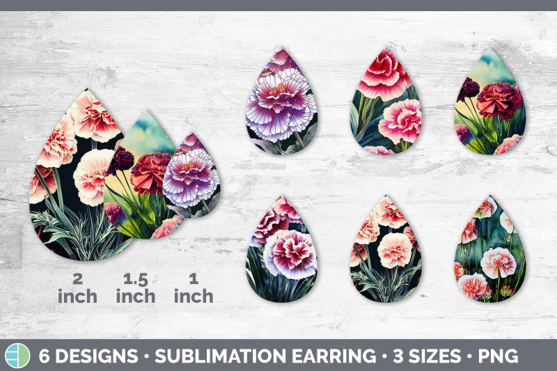 carnations-teardrop-earring-sublimation-designs-bundle