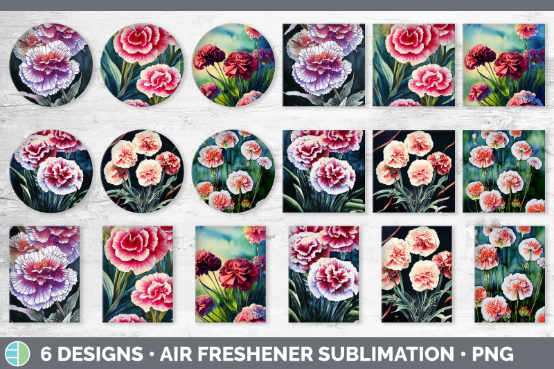 carnations-air-freshener-sublimation-designs-bundle