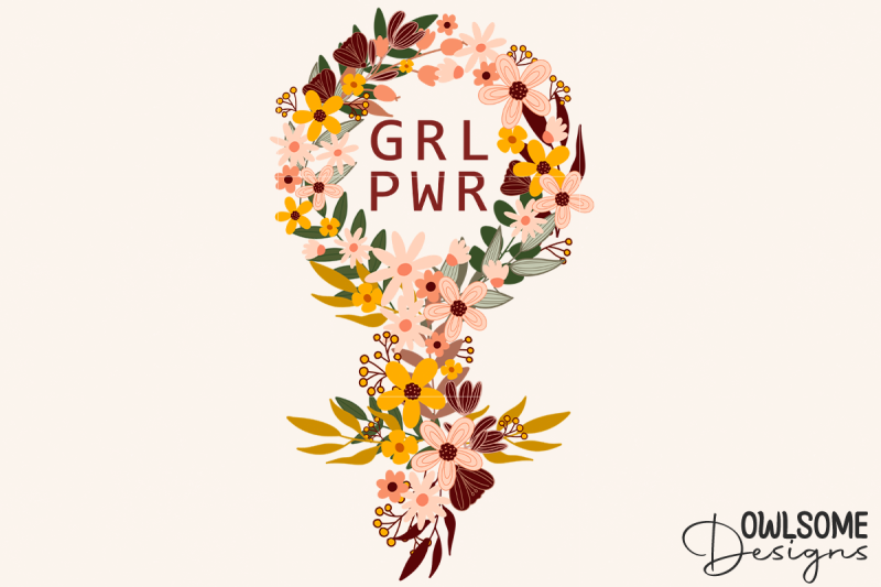 feminist-girl-power-floral-symbol-png