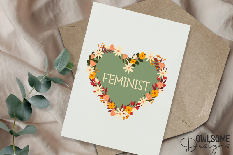 feminist-heart-with-florals-png-design