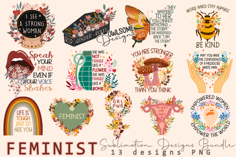 feminist-strong-woman-sublimation-bundle