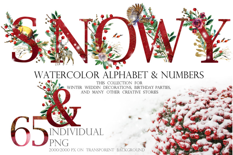 christmas-alphabet-digital-download-winter-forest-animals