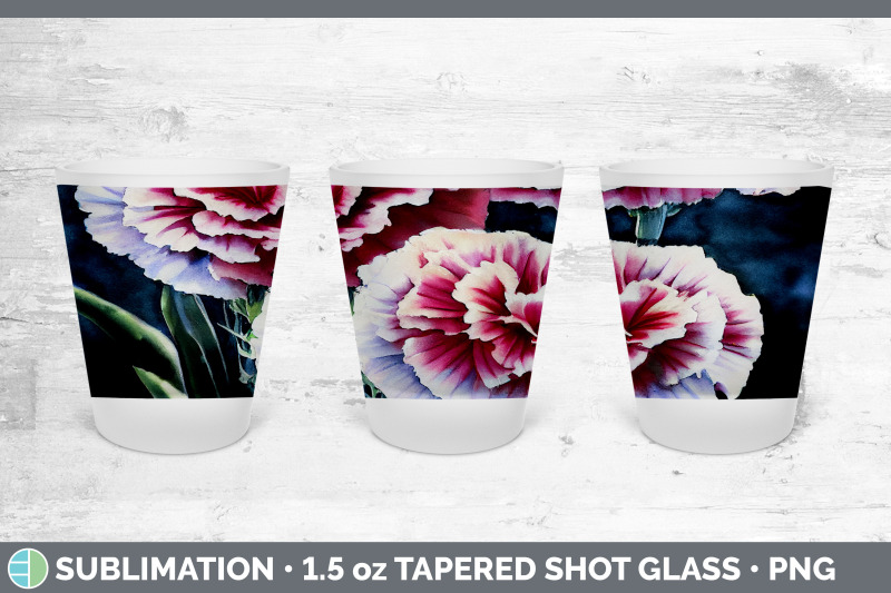 carnations-shot-glass-sublimation-shot-glass-1-5oz-tapered