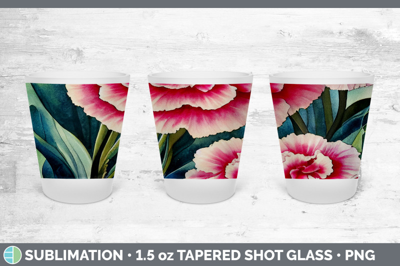 carnations-shot-glass-sublimation-shot-glass-1-5oz-tapered