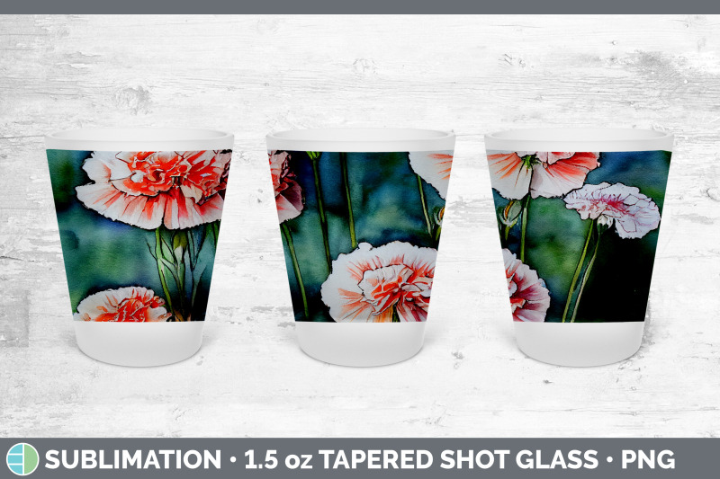 carnations-shot-glass-sublimation-shot-glass-1-5oz-tapered