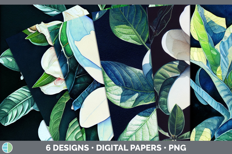 gardenias-backgrounds-digital-scrapbook-papers