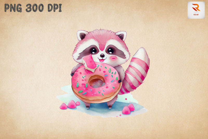 cute-racoon-loves-donut-clipart-5