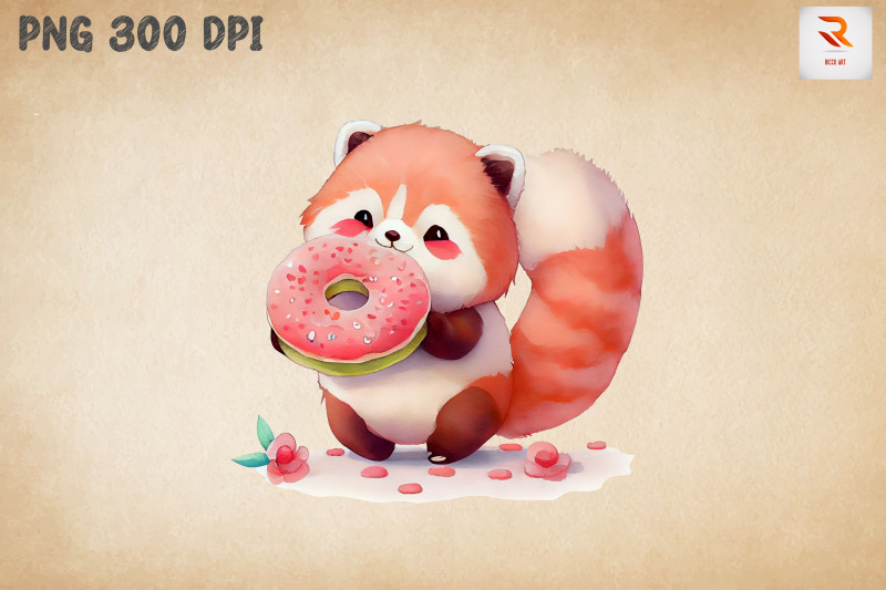 cute-red-panda-loves-donut-clipart-5