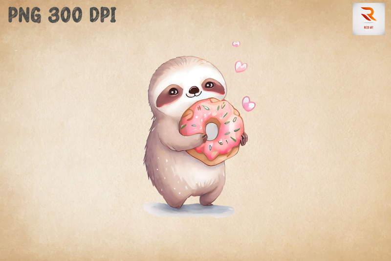 cute-sloth-loves-donut-clipart