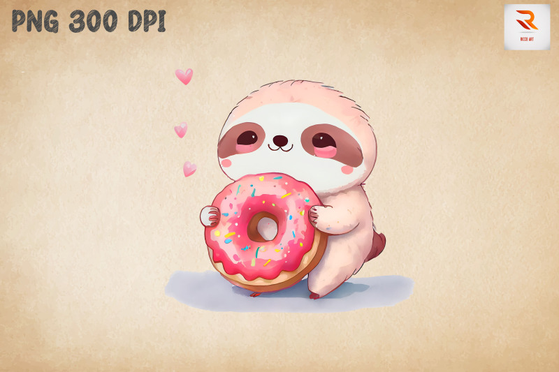 cute-sloth-loves-donut-clipart-2