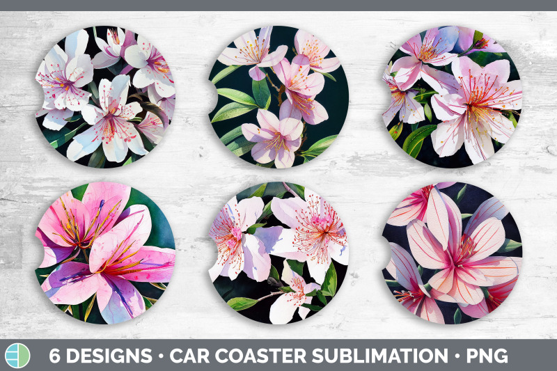 azaleas-car-coaster-sublimation-designs-bundle