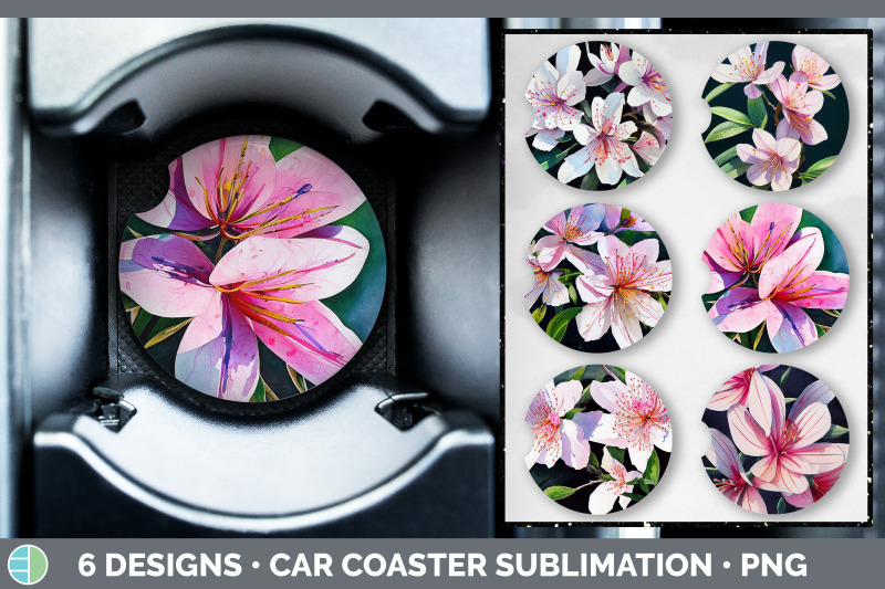 azaleas-car-coaster-sublimation-designs-bundle