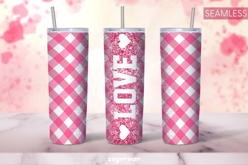 pink-buffalo-plaid-tumbler-sublimation-bundle