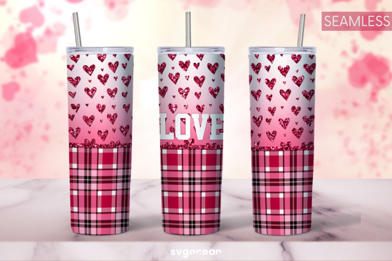 pink-buffalo-plaid-tumbler-sublimation-bundle