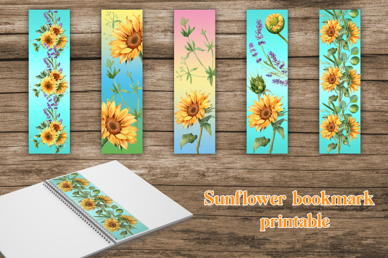 flower-bookmark-printable-sunflower-printable