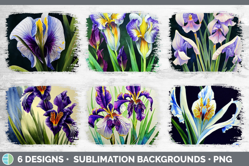 irises-distressed-sublimation-background-panel