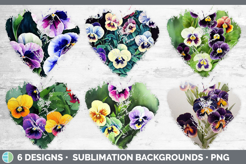 pansies-heart-distressed-clipart