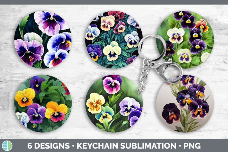 pansies-keychain-bundle-keyring-sublimation-designs