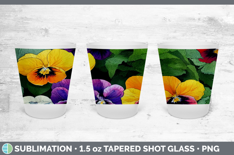 pansies-shot-glass-sublimation-shot-glass-1-5oz-tapered