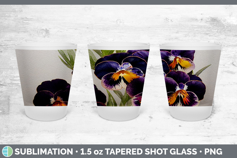 pansies-shot-glass-sublimation-shot-glass-1-5oz-tapered