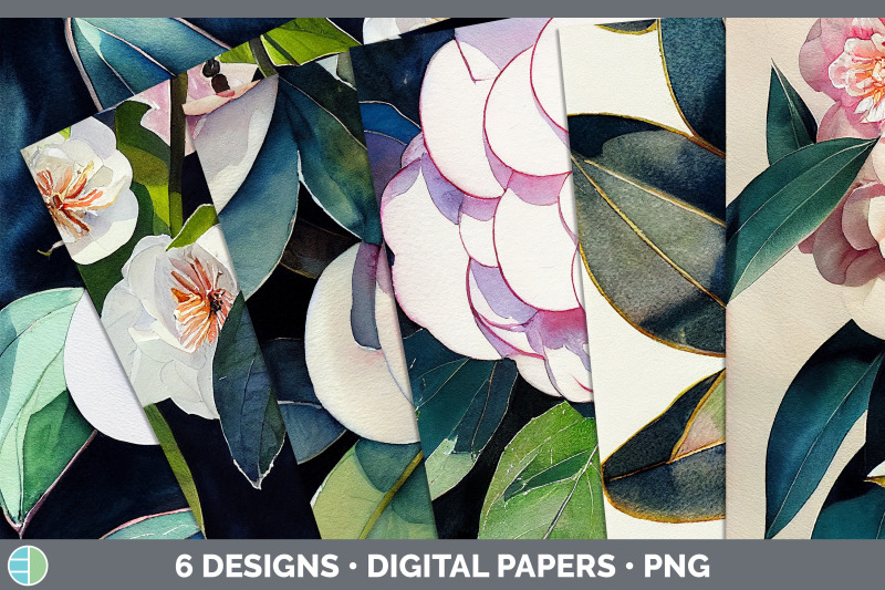 camellias-backgrounds-digital-scrapbook-papers