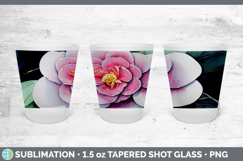 camellias-shot-glass-sublimation-shot-glass-1-5oz-tapered