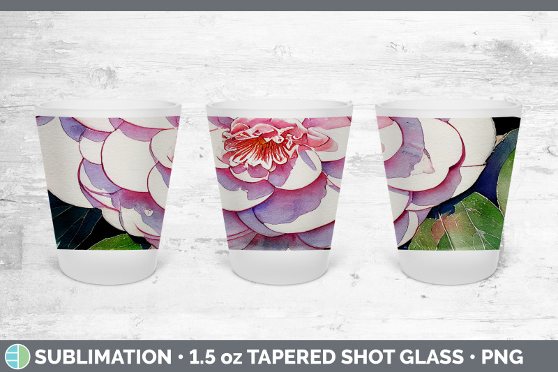 camellias-shot-glass-sublimation-shot-glass-1-5oz-tapered