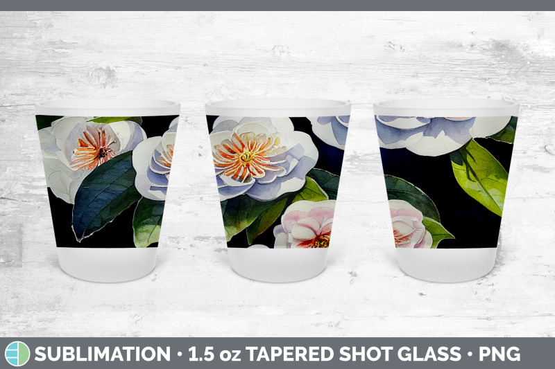 camellias-shot-glass-sublimation-shot-glass-1-5oz-tapered