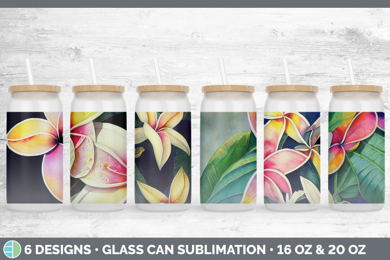 plumerias-glass-can-sublimation-beer-mason-jar