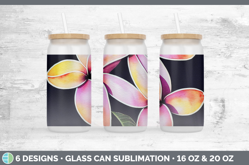 plumerias-glass-can-sublimation-beer-mason-jar