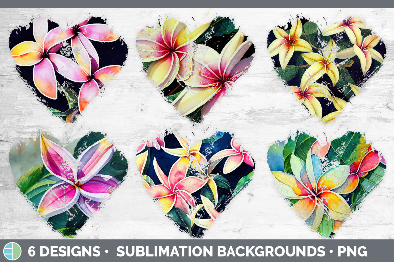 plumerias-heart-distressed-clipart