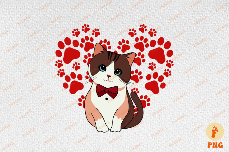 cute-cat-paw-heart-valentine-039-s-day