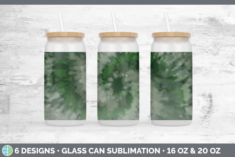 green-tie-dye-glass-can-sublimation-beer-mason-jar