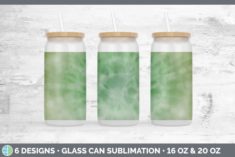 green-tie-dye-glass-can-sublimation-beer-mason-jar