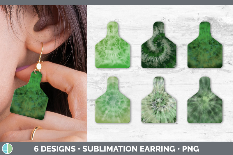 green-tie-dye-cow-tag-earring-sublimation-cattle-ear-tag