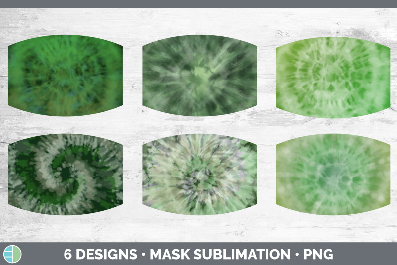 green-tie-dye-mask-sublimation-bundle-face-mask-designs