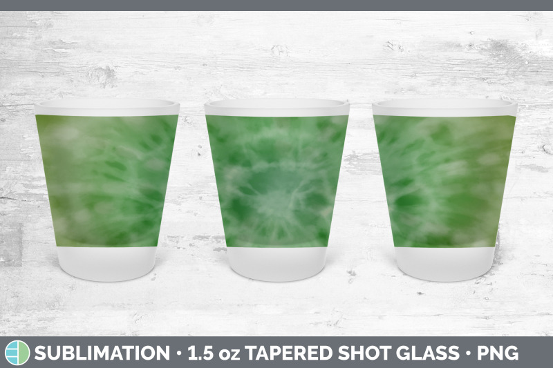 green-tie-dye-shot-glass-sublimation-shot-glass-1-5oz-tapered