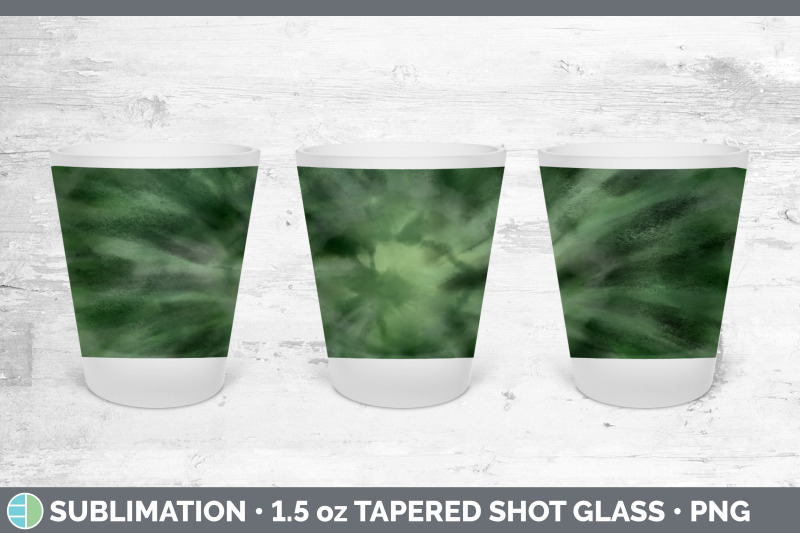 green-tie-dye-shot-glass-sublimation-shot-glass-1-5oz-tapered