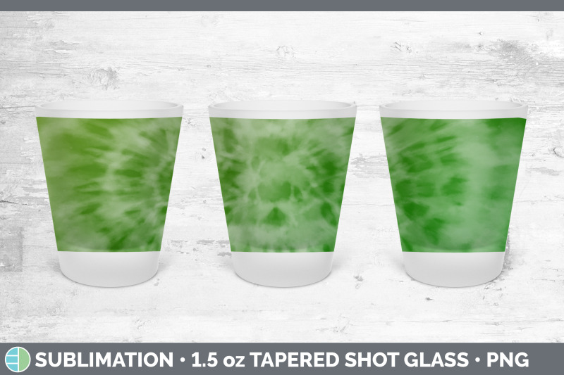 green-tie-dye-shot-glass-sublimation-shot-glass-1-5oz-tapered